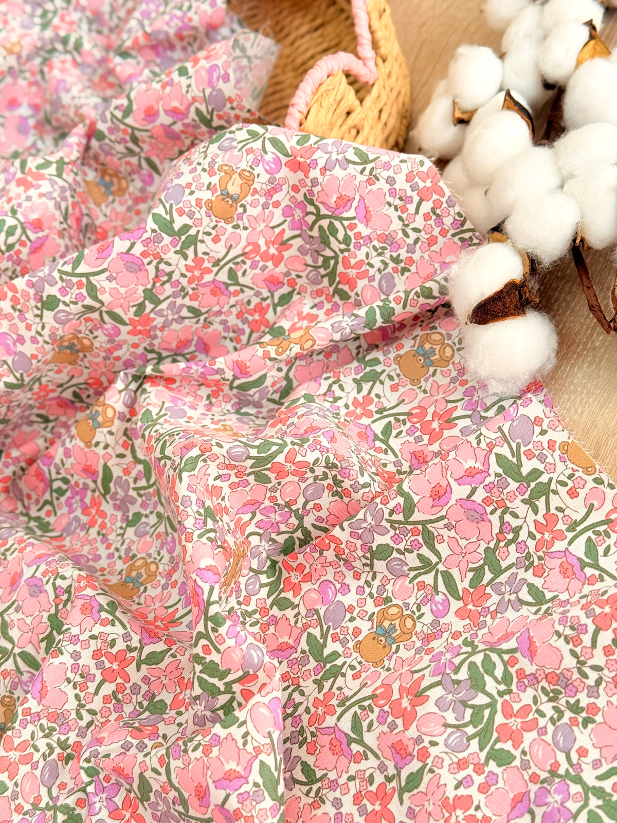 Cotton Twill Teddy Meadow