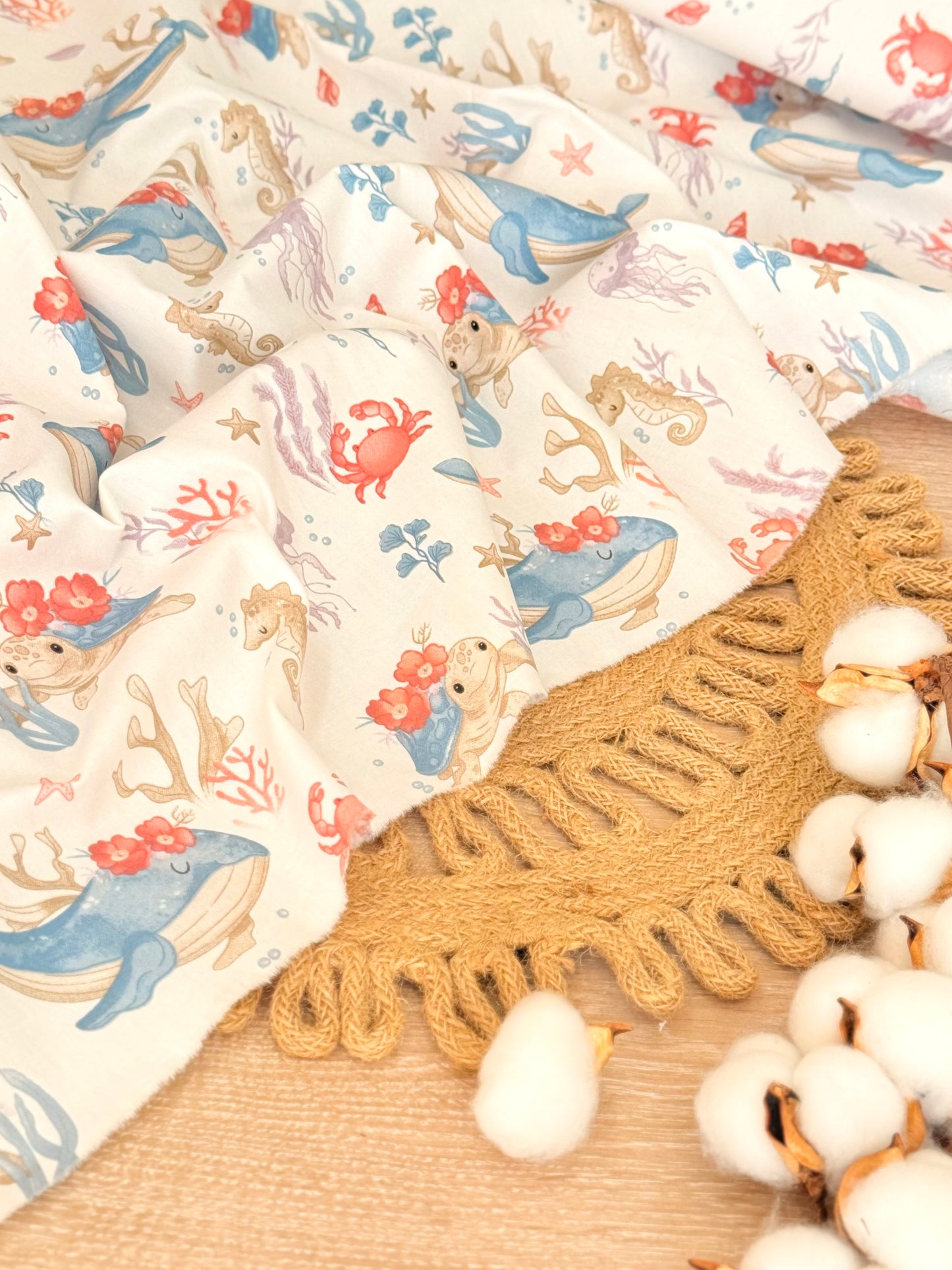 Cotton Twill Ocean Whispers