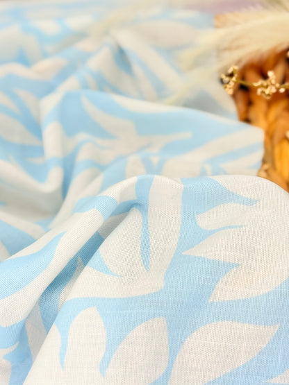 Printed Linen Golden Breeze