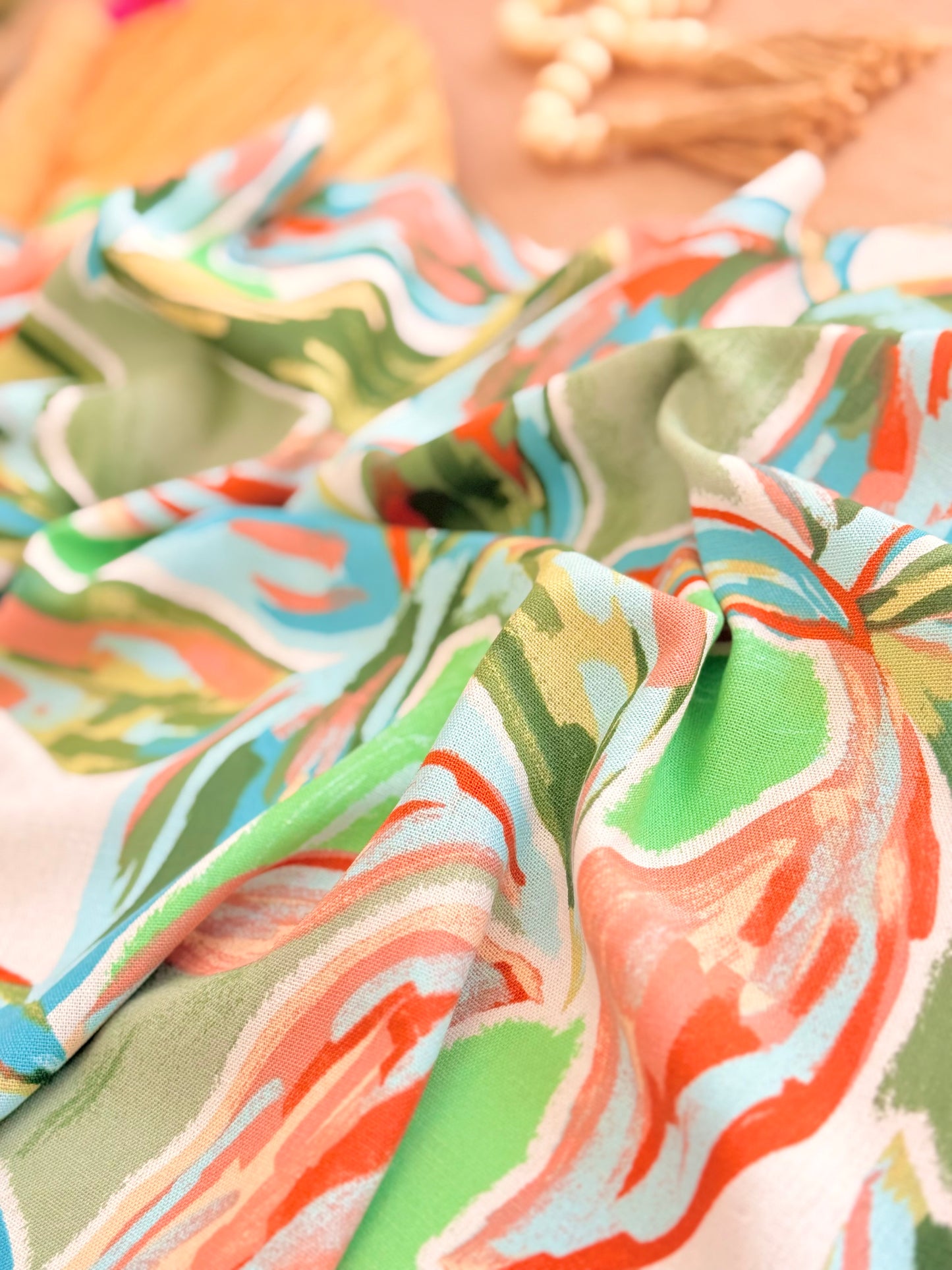 Printed Linen Jungle Breeze