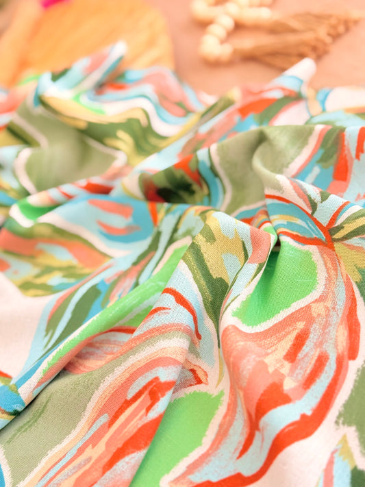 Printed Linen Jungle Breeze