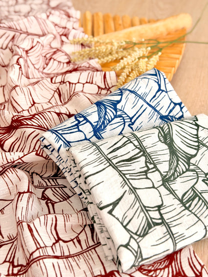 Embroidered Cotton Banana Grove