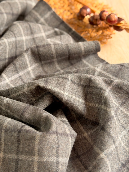Paño de Lana Grey Windowpane