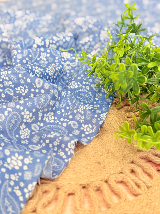 Printed Denim Paisley Blossom