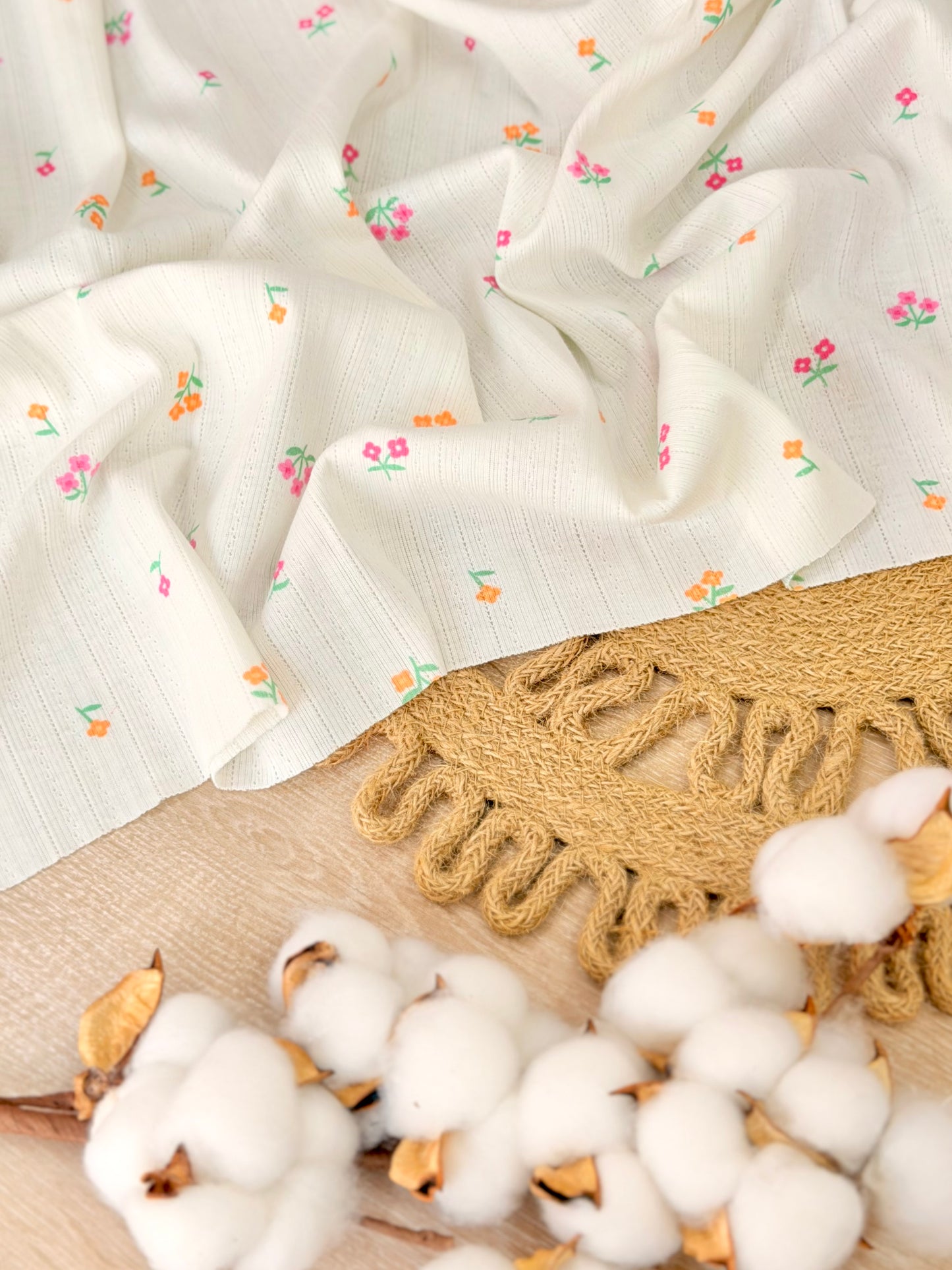 Printed Cotton Jersey Wildflower Sprinkle