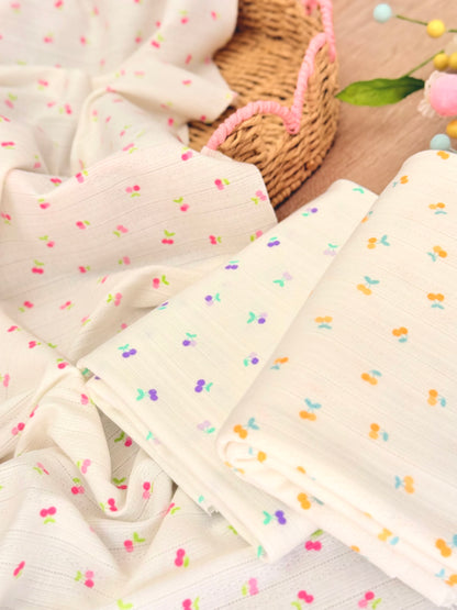 Printed Cotton Jersey Sweet Cherries