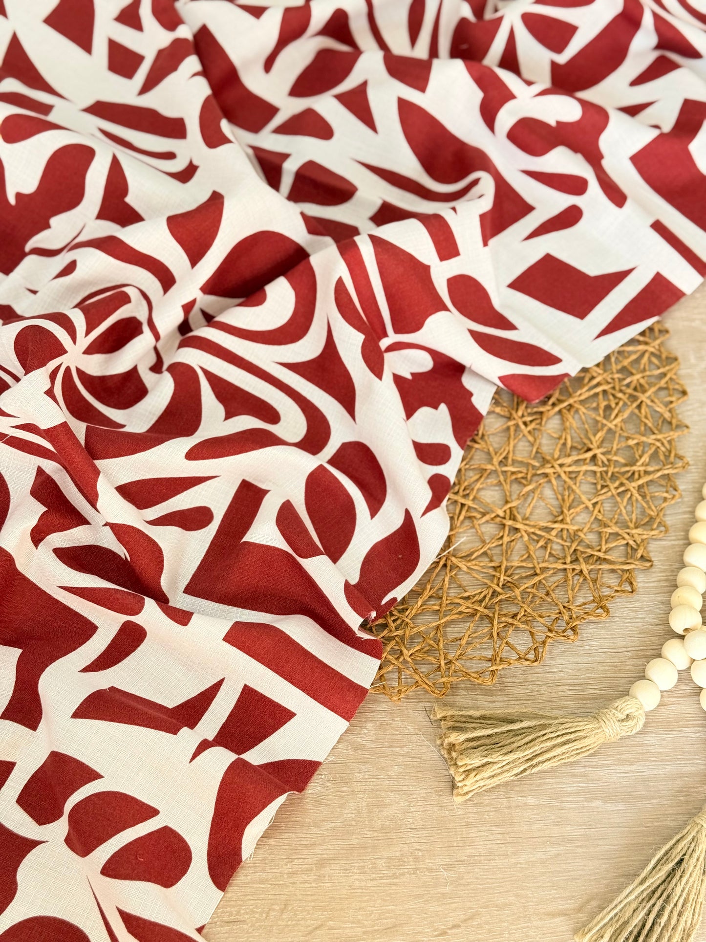 Printed Slub Linen Palma Brava