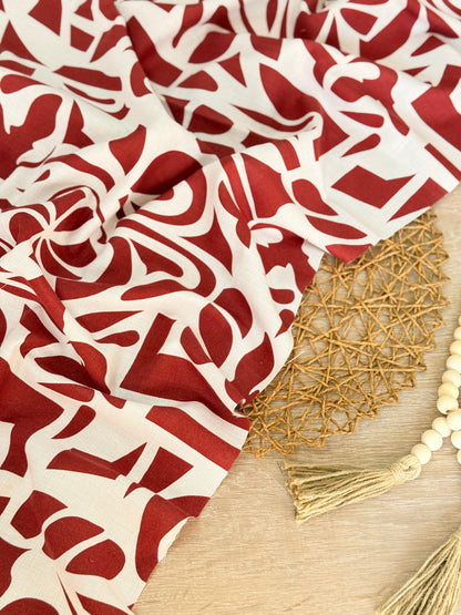 Printed Slub Linen Palma Brava