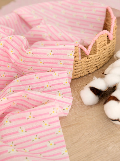 Embroidered Cotton Daisy Lane