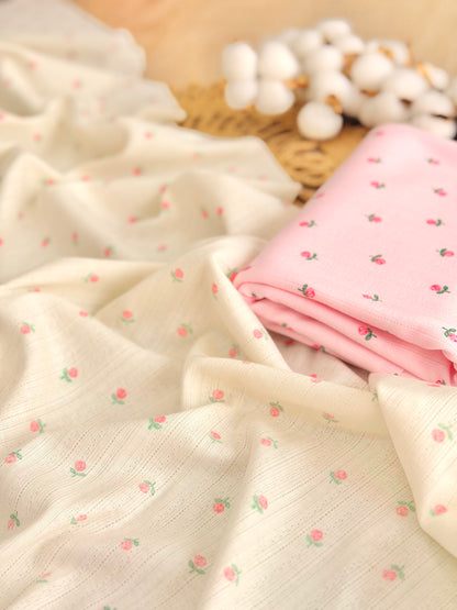Printed Cotton Jersey Blush Petals