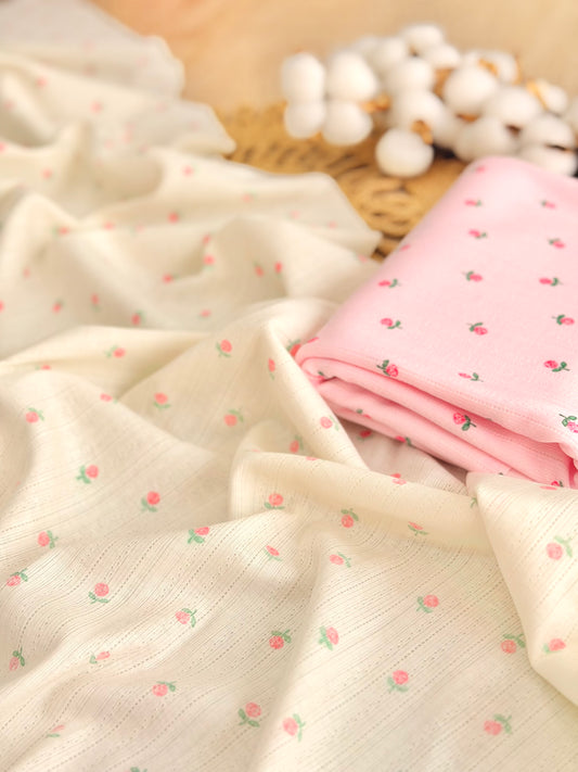 Printed Cotton Jersey Blush Petals