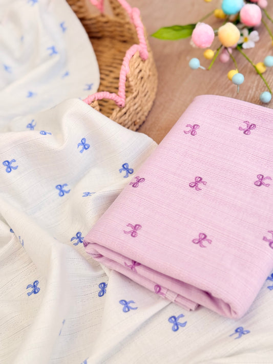 Printed Cotton Jersey Little Bows