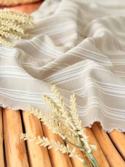 Artisanal Printed Linen Stripes 03