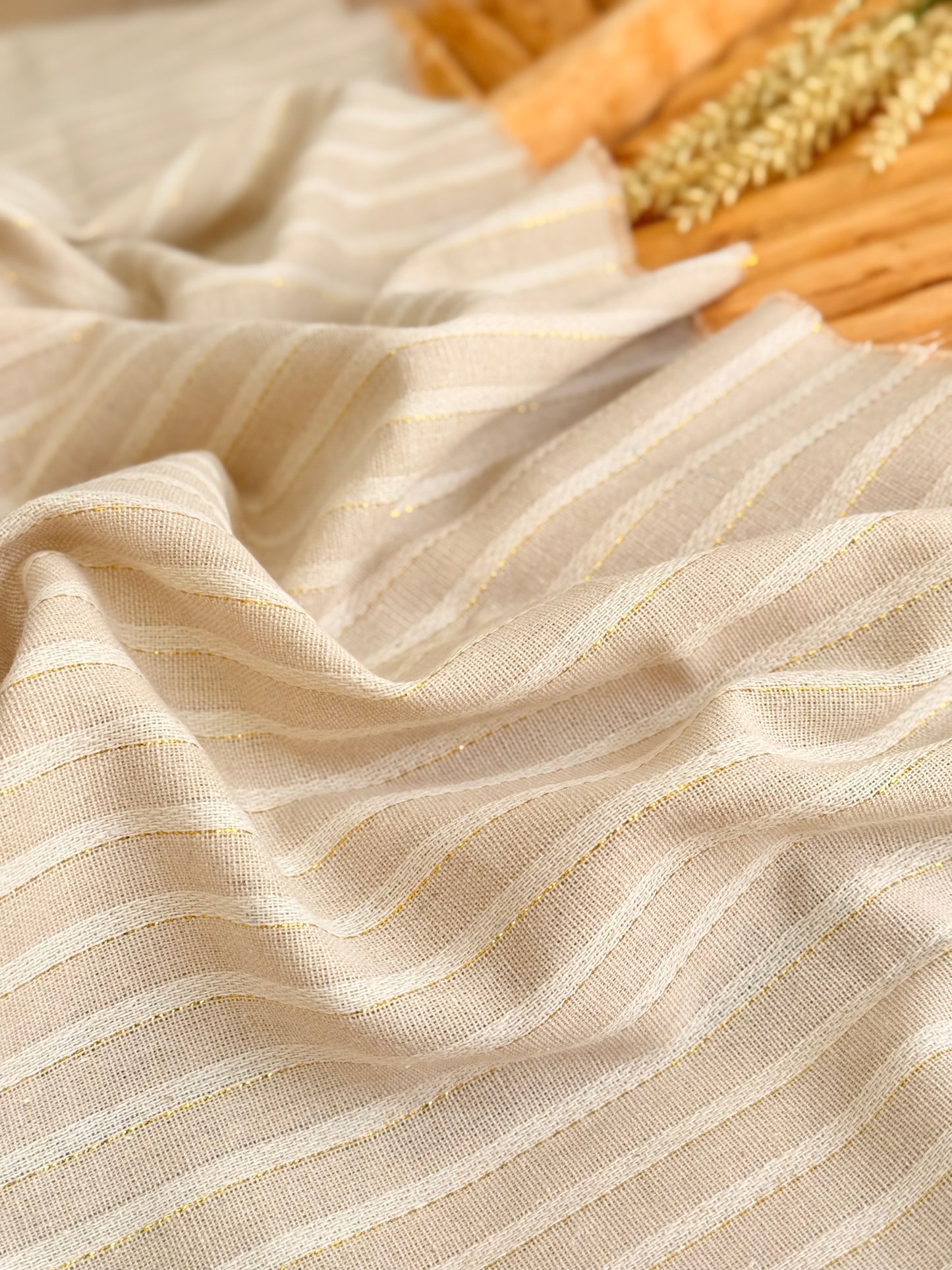 Artisanal Linen Lurex Stripes