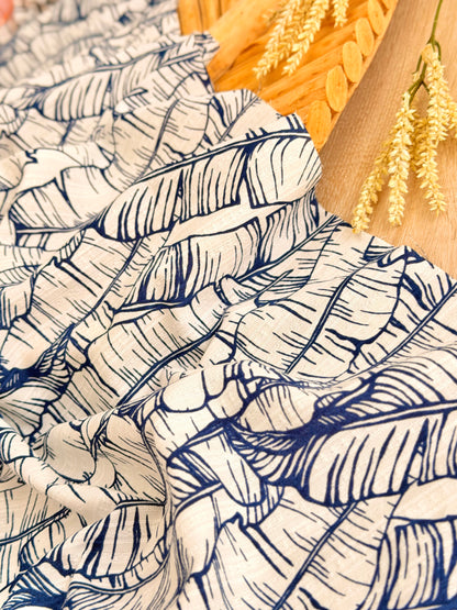 Embroidered Cotton Banana Grove