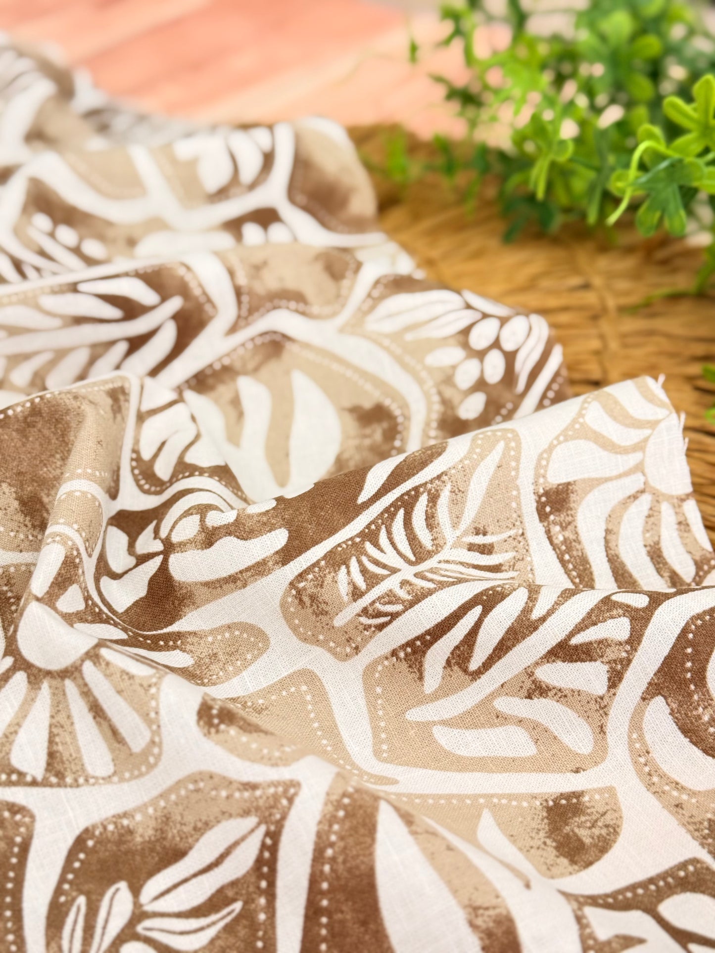 Printed Linen Sahara Tiles