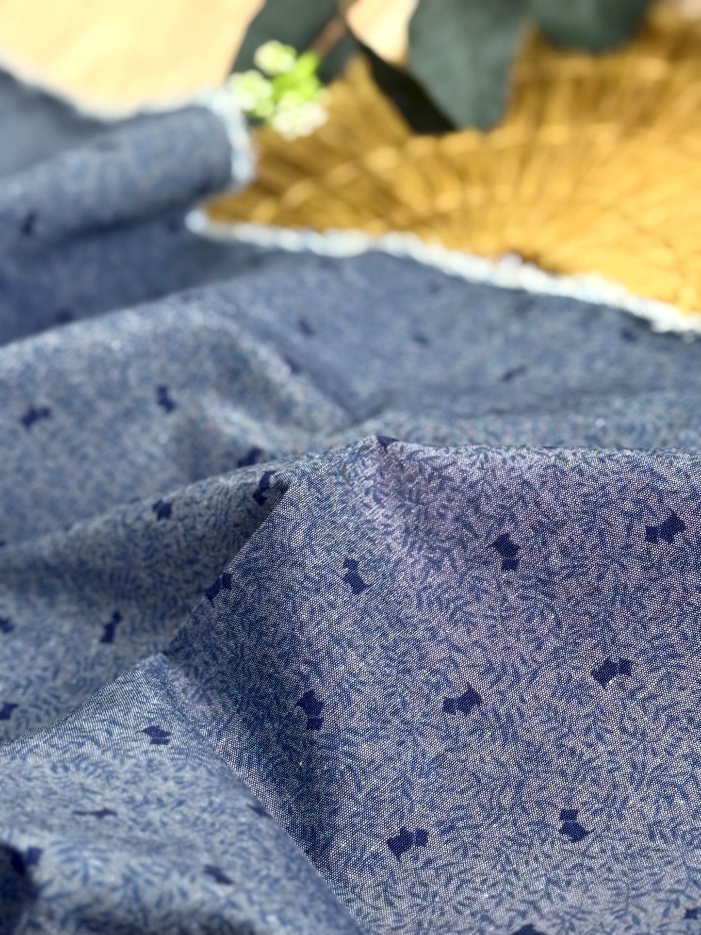 Printed Denim Indigo Whisper