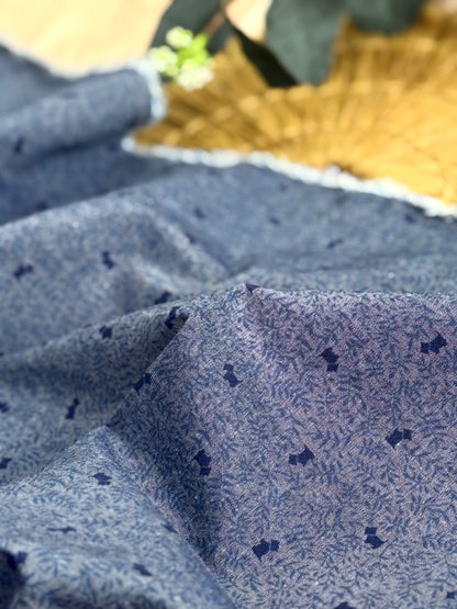 Printed Denim Indigo Whisper
