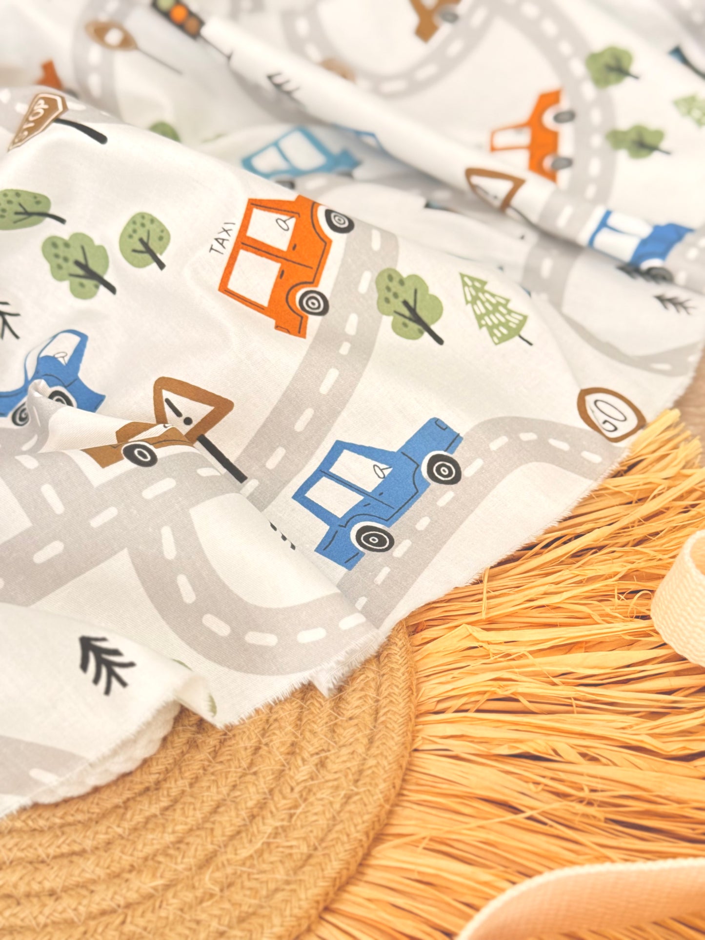 Cotton Twill Tiny Roads