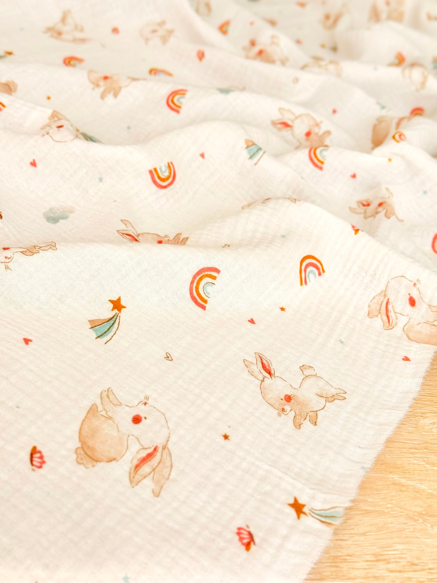 Muselina Bunny Rainbow