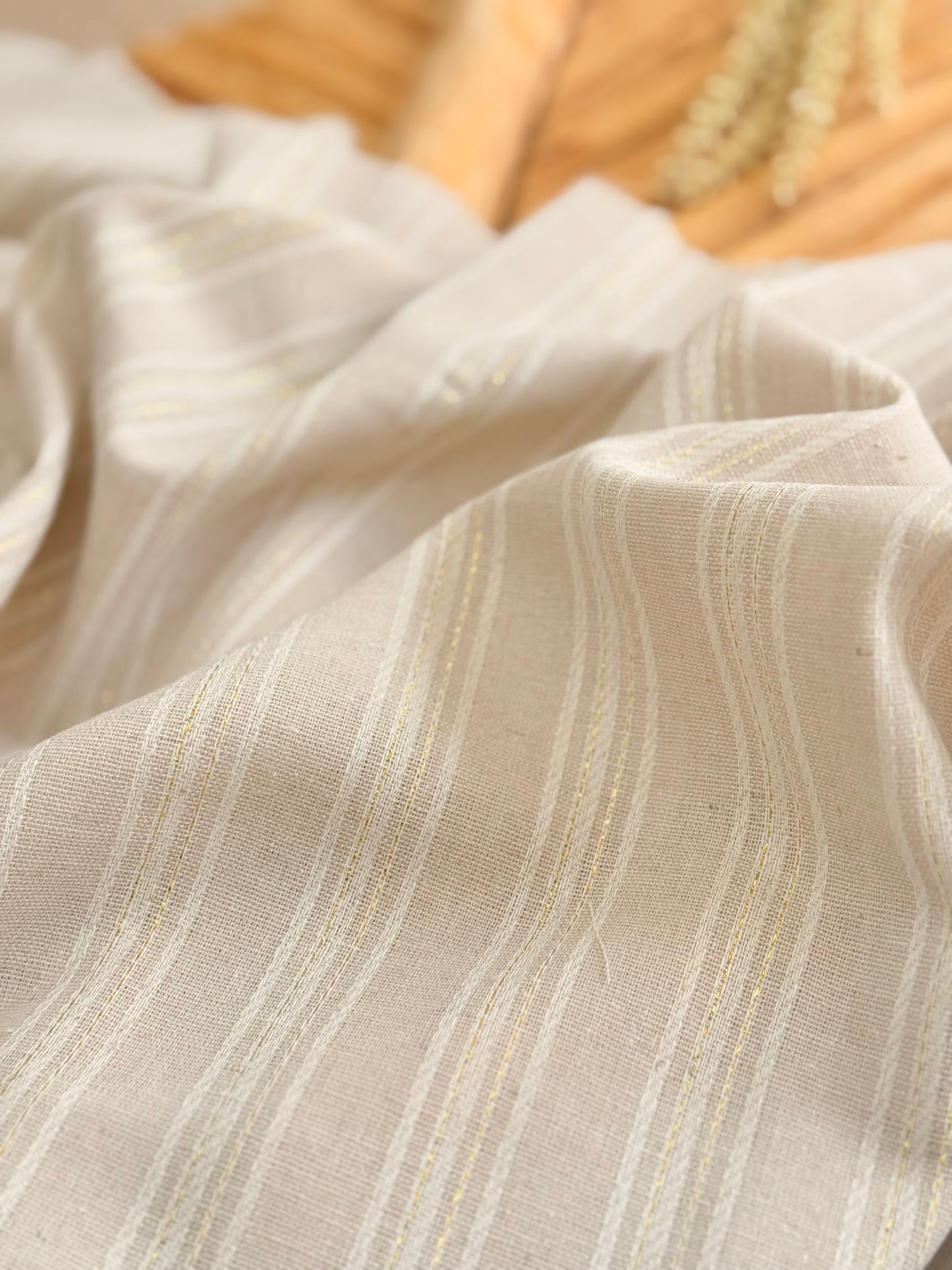 Artisanal Linen Lurex Stripes