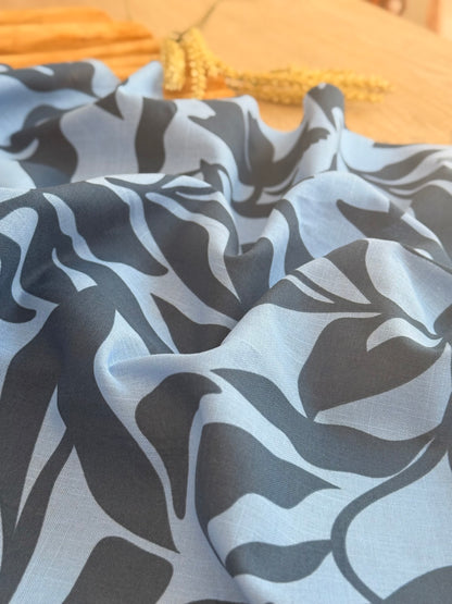 Printed Linen Tropical Silhouette