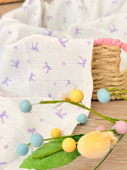 Printed Cotton Jersey Tiny Bows