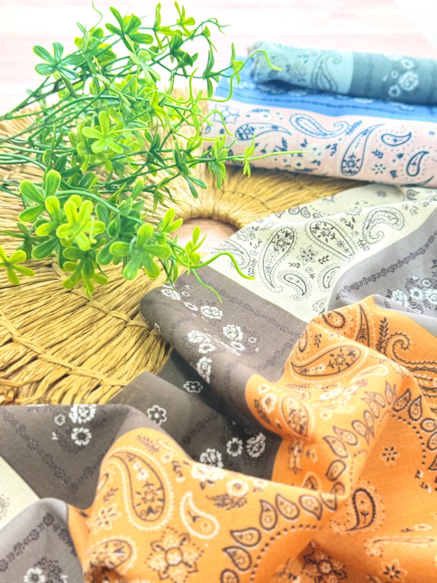 Printed Linen Bandana Bloom