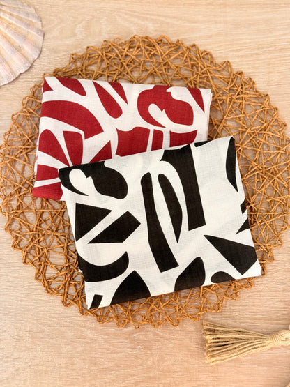 Printed Slub Linen Palma Brava