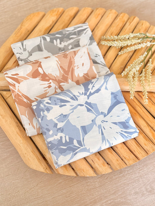 Printed Linen Slub Island Bloom