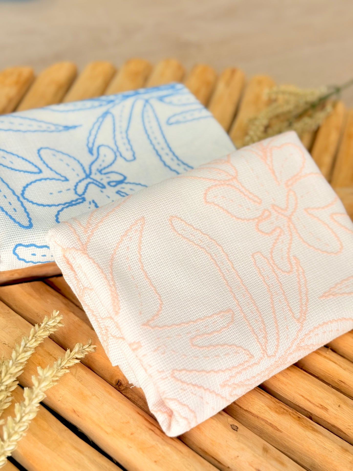 Artisanal Printed Linen Quiet Embroidery