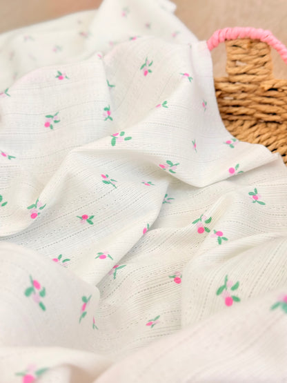 Printed Cotton Jersey Tiny Blossoms