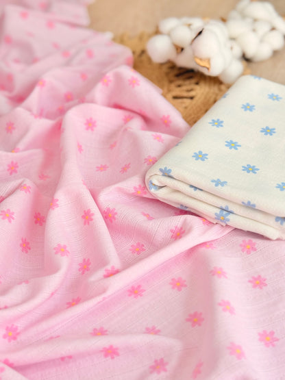 Printed Cotton Jersey Daisy Wishes
