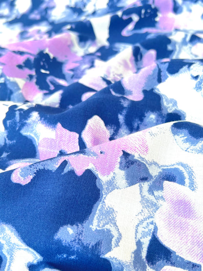 Printed Linen Tie Dye Flowers