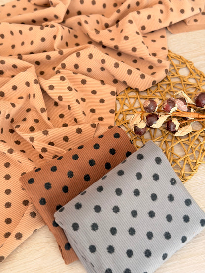 Printed Corduroy Mocha Dots