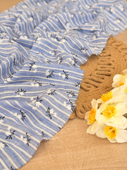 Printed Linen Skyline Bloom