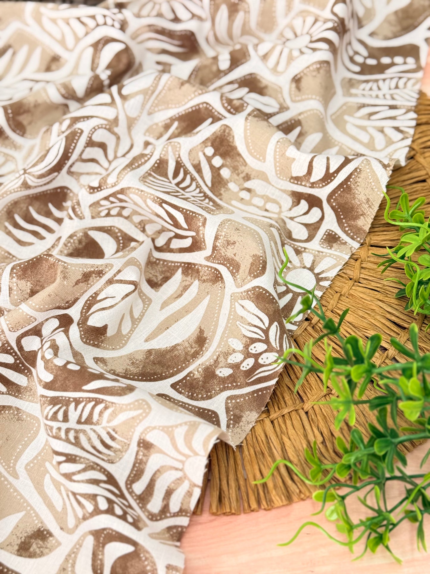 Printed Linen Sahara Tiles