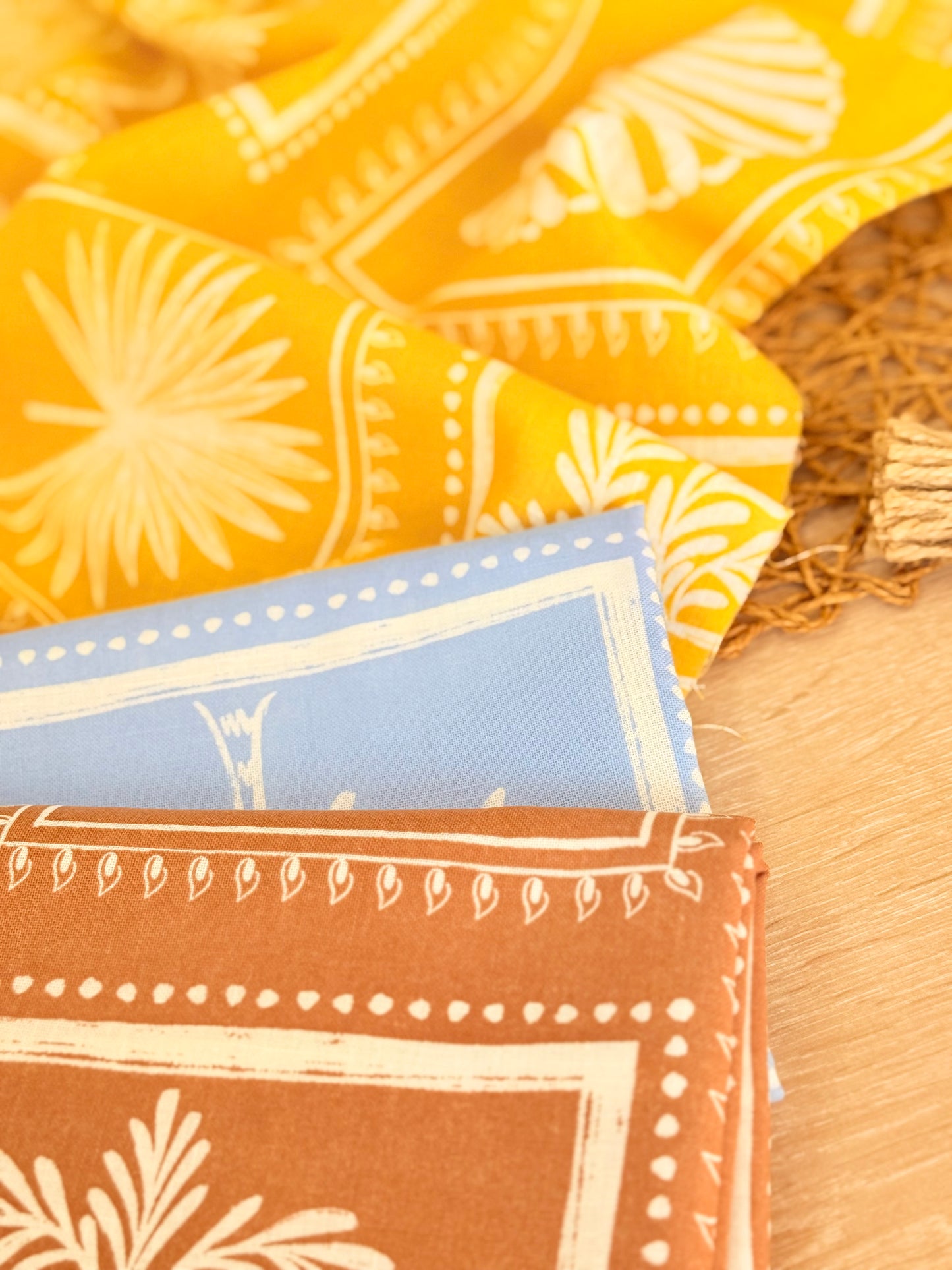 Printed Linen Palm Postcards