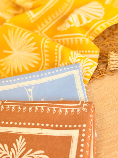 Printed Linen Palm Postcards