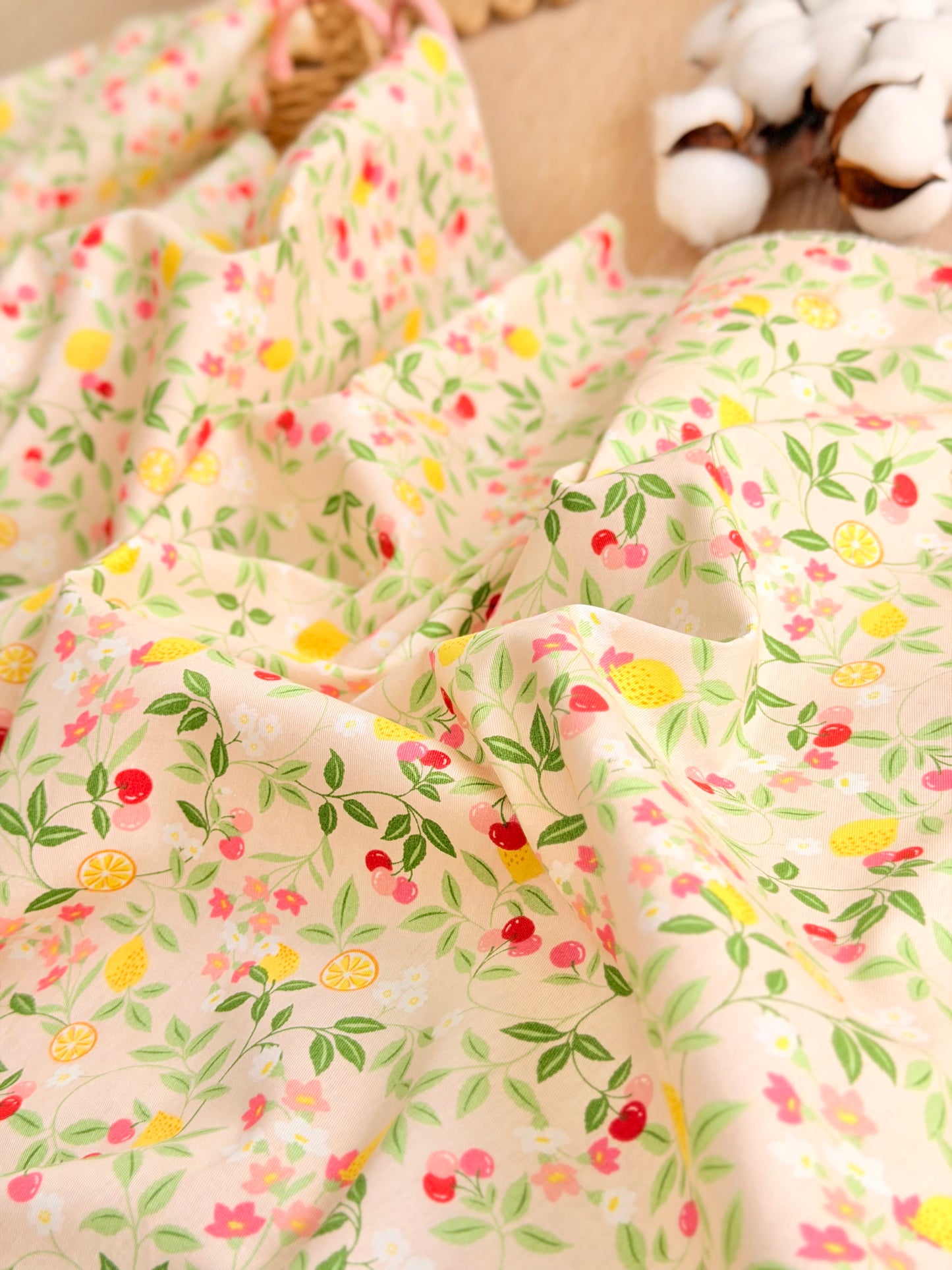 Cotton Twill Citrus Garden