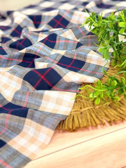 Printed Linen Checks 06