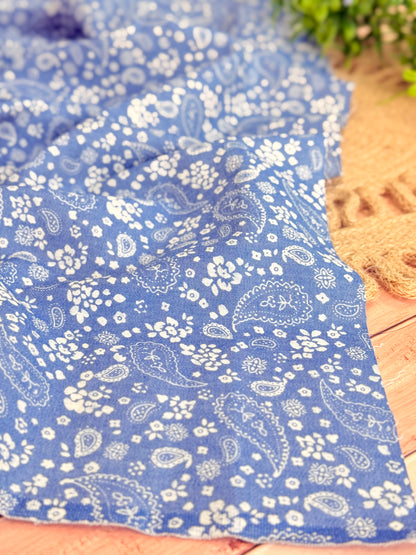 Printed Denim Paisley Blossom