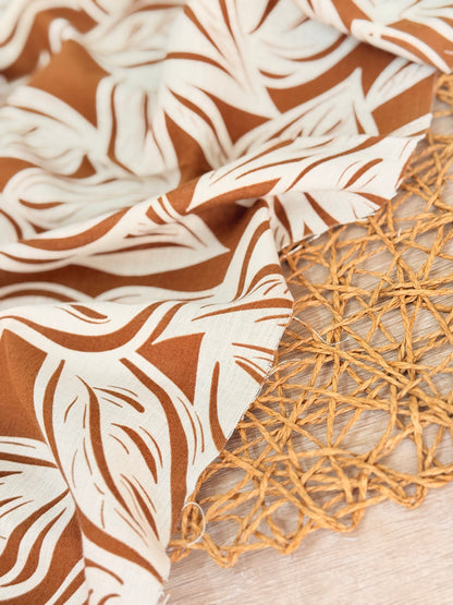 Printed Linen Tropical Trace