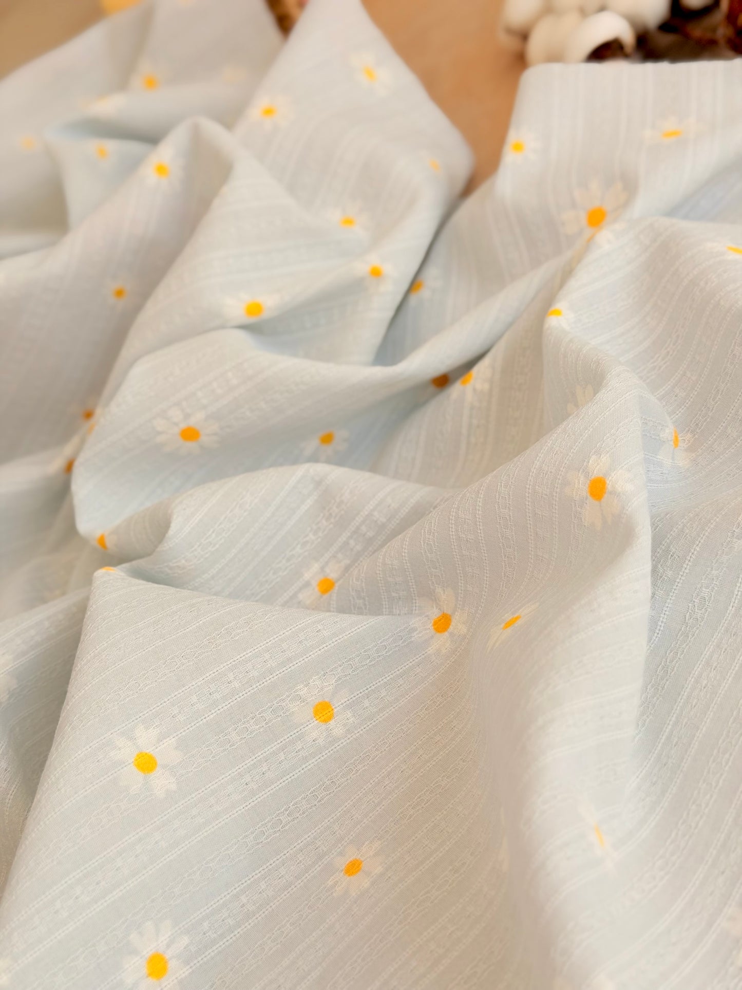 Embroidered Cotton Daisy Blush