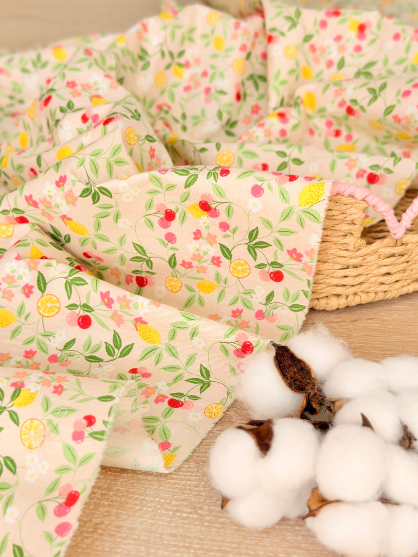 Cotton Twill Citrus Garden