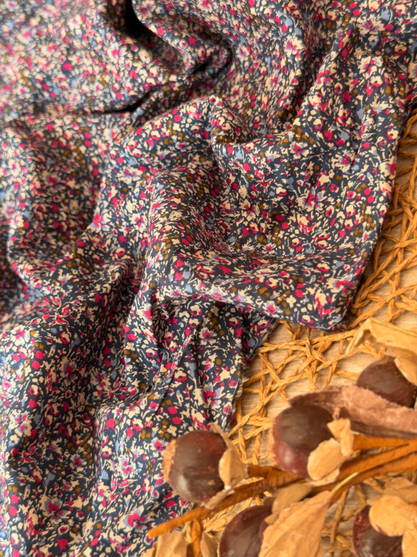 Printed Cotton Midnight Meadow