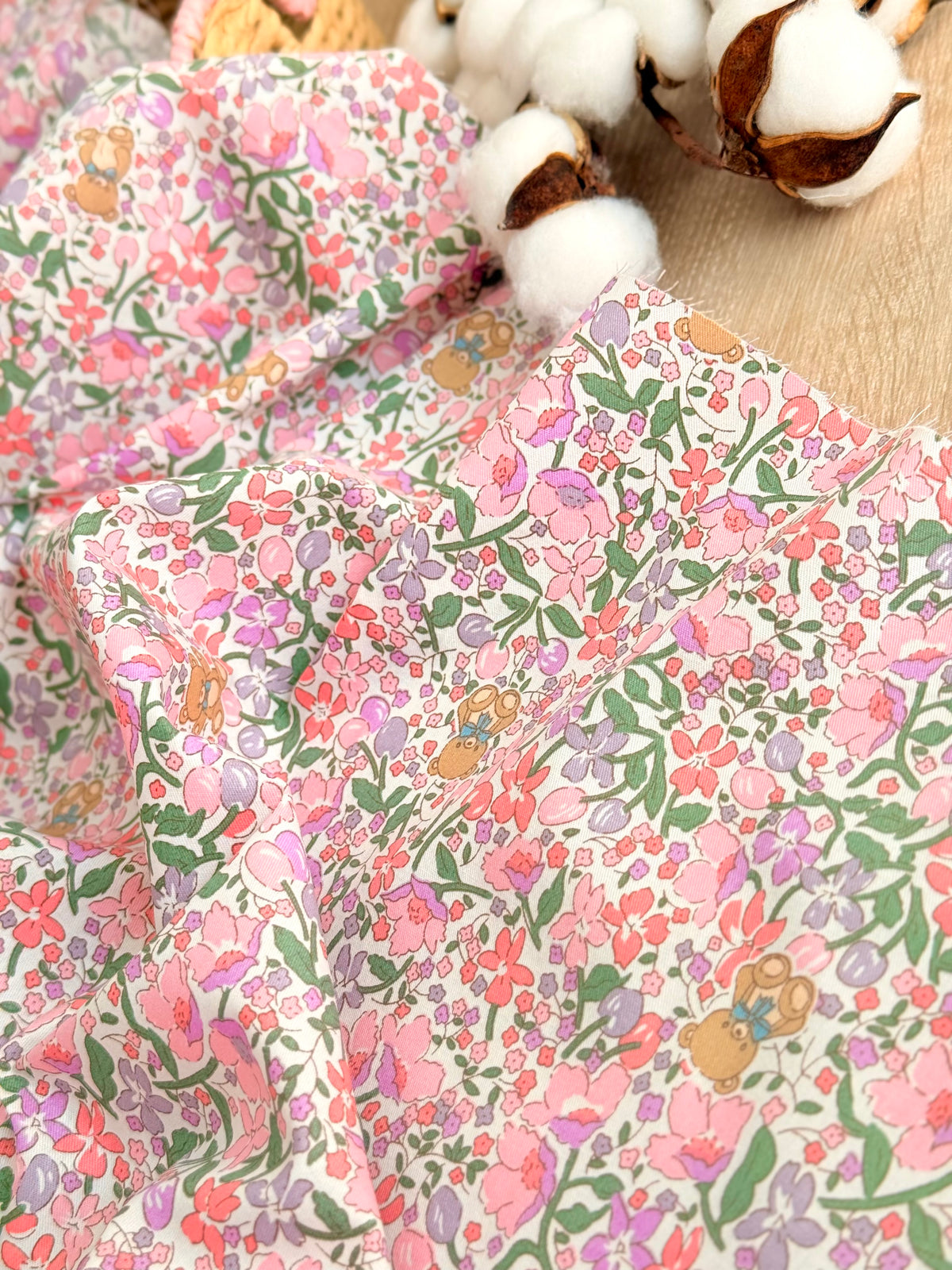 Cotton Twill Teddy Meadow