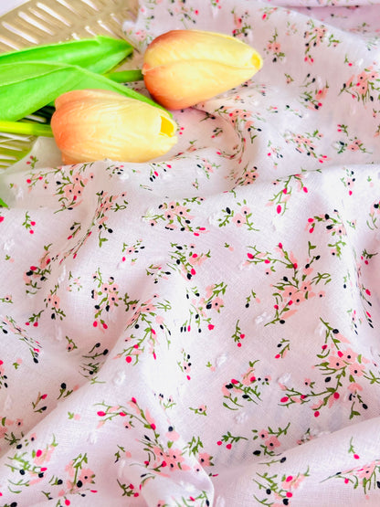 Printed Plumeti Cotton Flowers 13