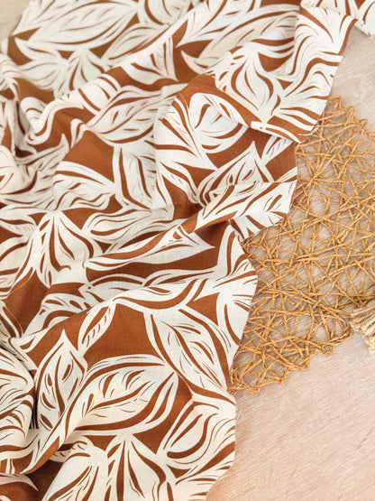 Printed Linen Tropical Trace