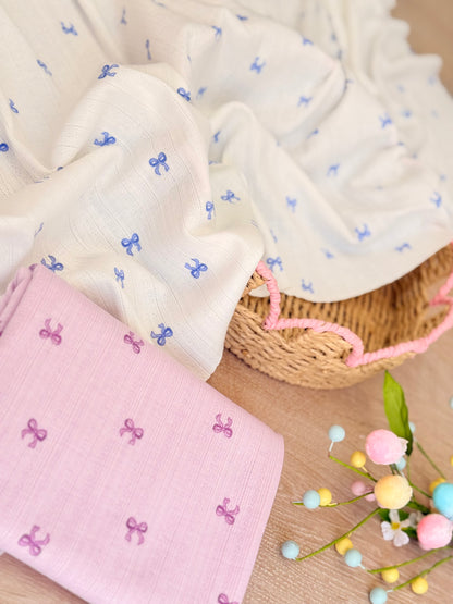 Printed Cotton Jersey Little Bows